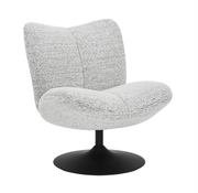 Bronx71 Sessel Moira drehbar melierter Stoff off-white/ schwarz