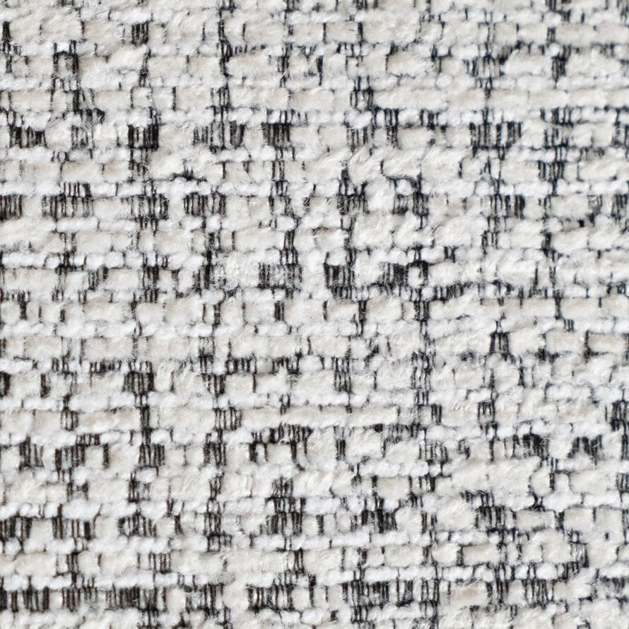 Sessel Moira drehbar melierter Stoff off-white/ schwarz