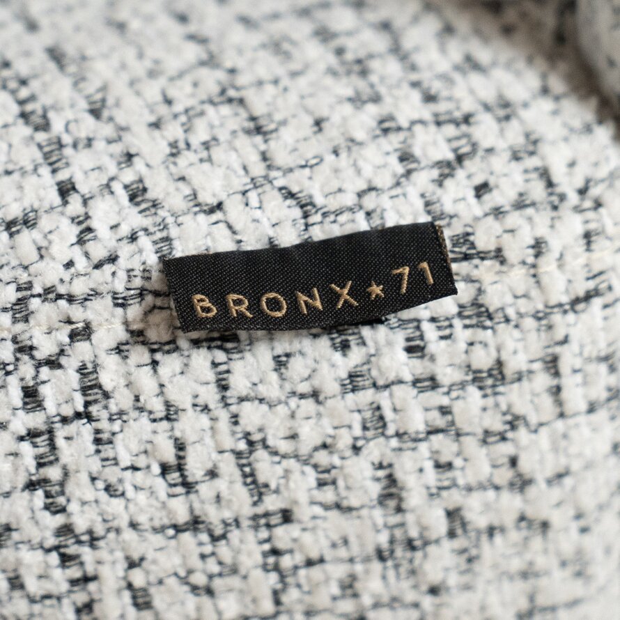 Sessel Gino drehbar melierter Stoff off white/schwarz