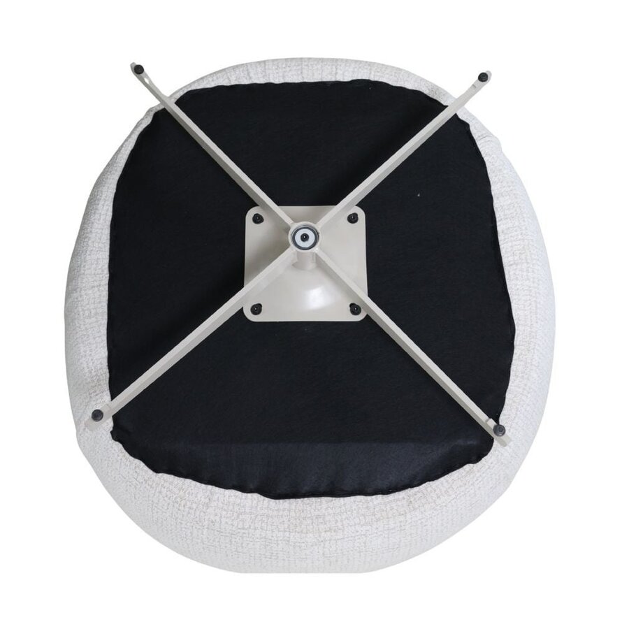 Sessel Fallon drehbar melierter Stoff beige