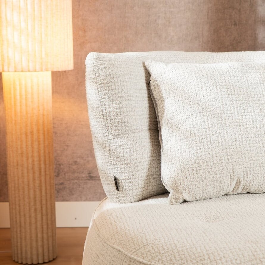 Sessel Fallon drehbar melierter Stoff beige