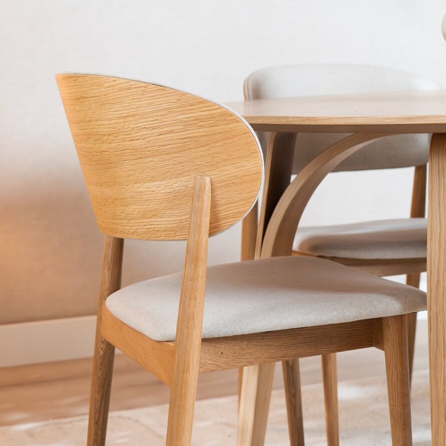 Stuhl Bohdi Eiche Natur / off white