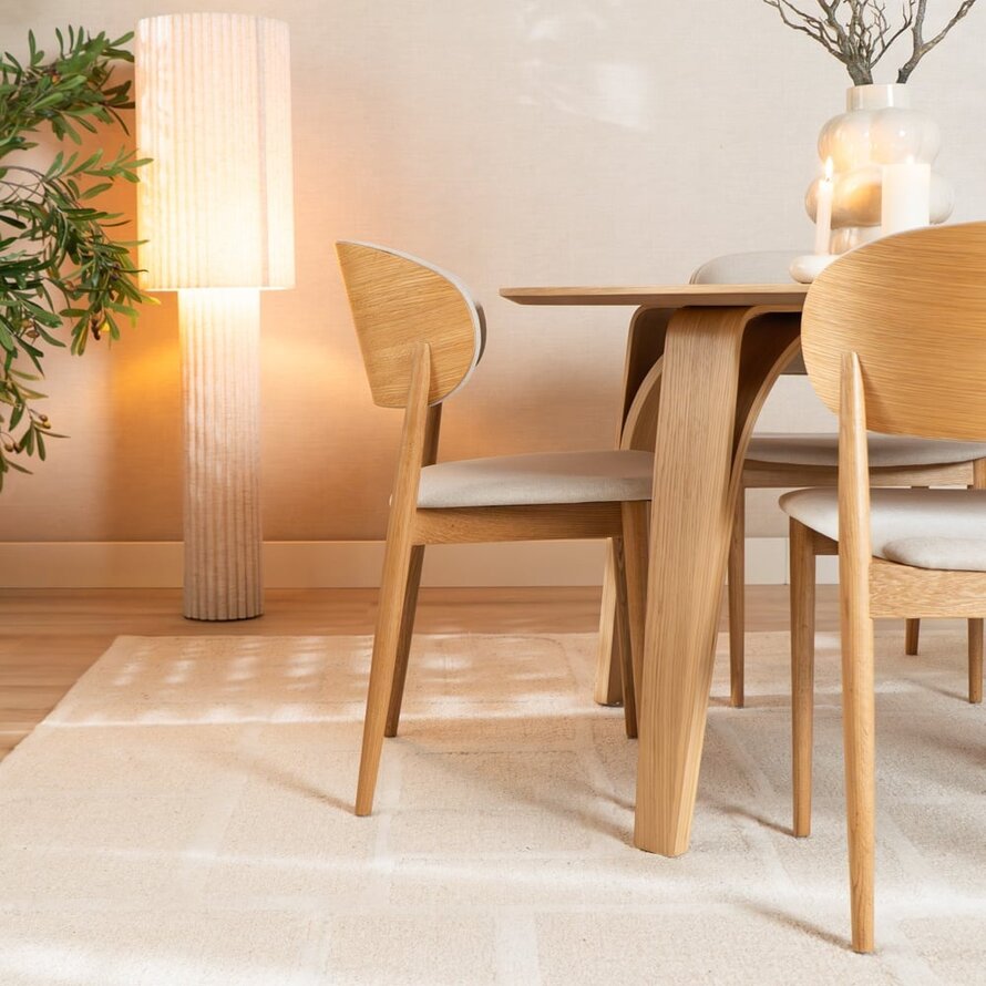 Stuhl Bohdi Eiche Natur / off white