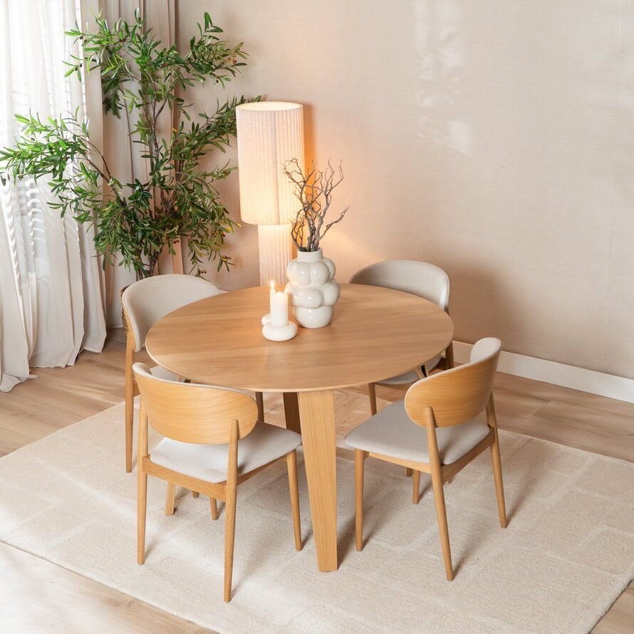 Stuhl Bohdi Eiche Natur / off white