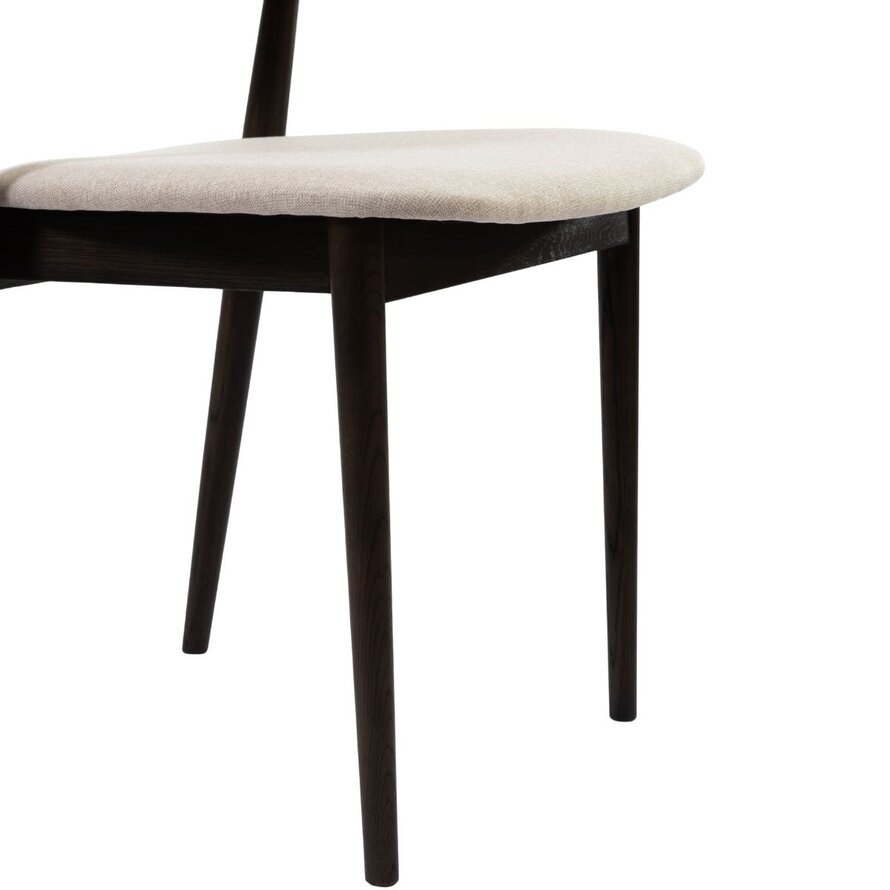 Stuhl Bohdi Eiche dunkel / off white