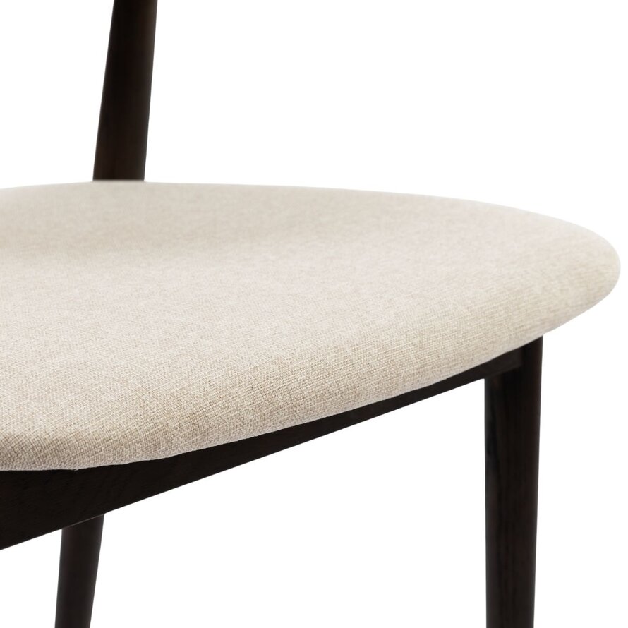 Stuhl Bohdi Eiche dunkel / off white