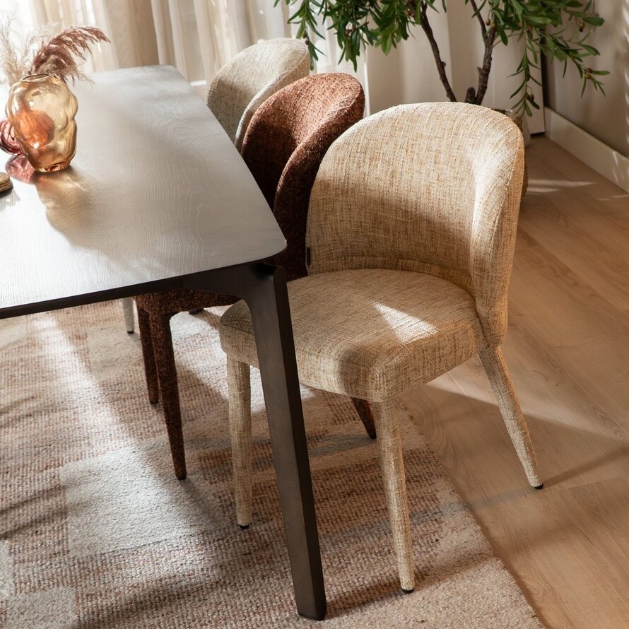 Stuhl Charlie Chenille beige