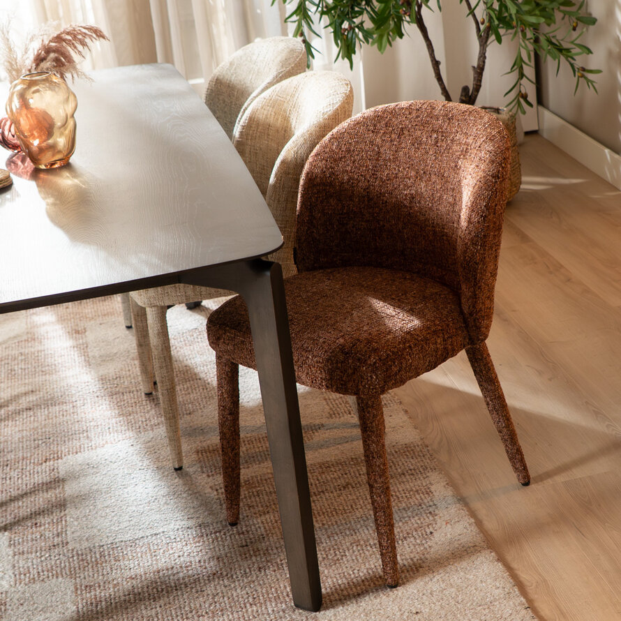 Stuhl Charlie Chenille kupfer