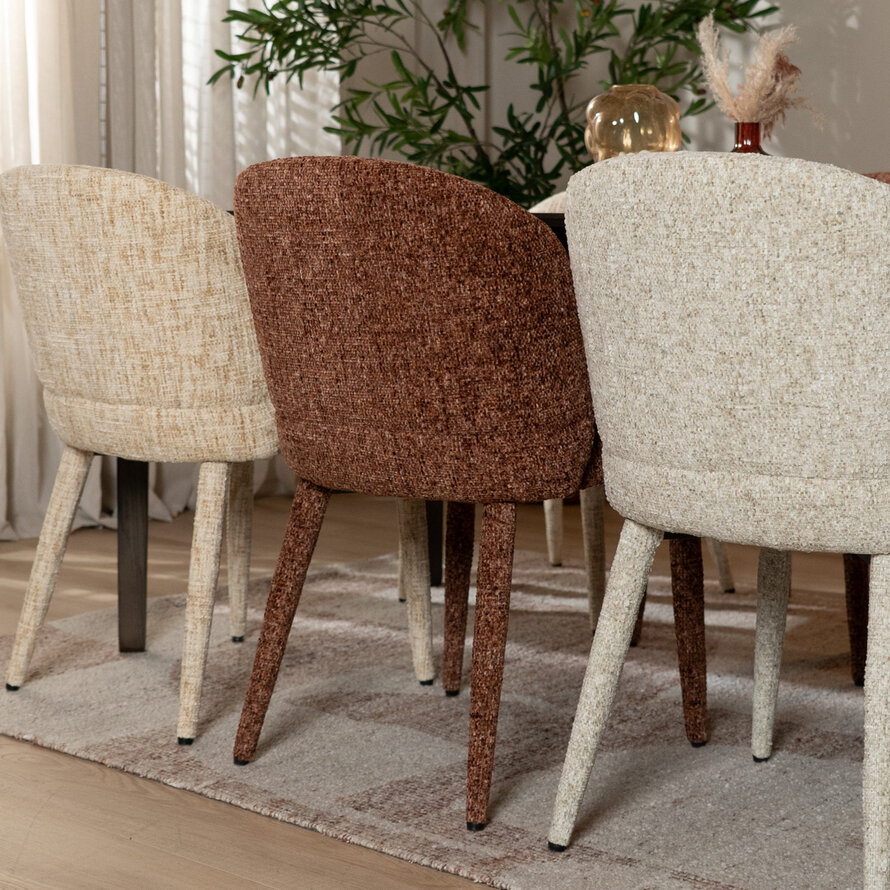 Stuhl Charlie Chenille kupfer