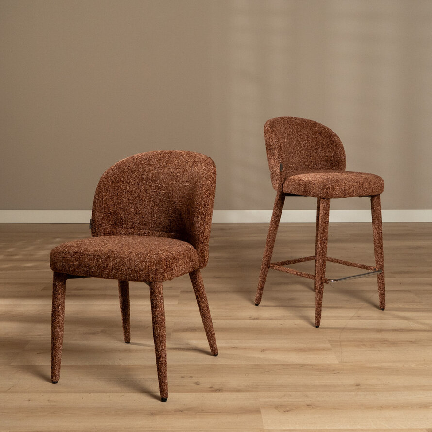 Stuhl Charlie Chenille kupfer
