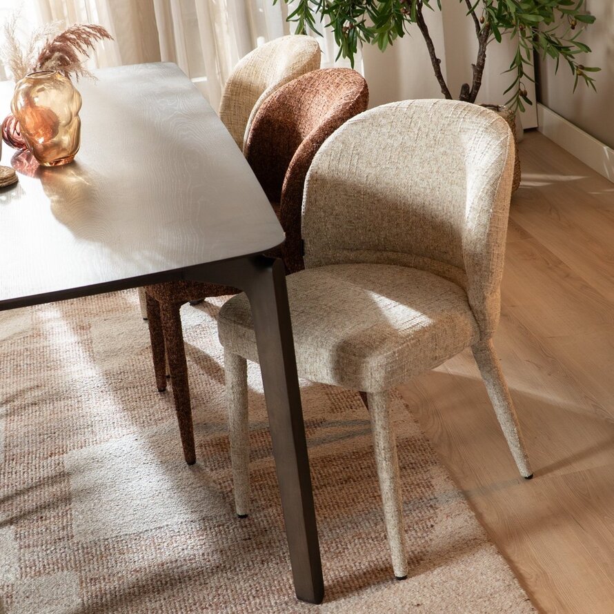 Stuhl Charlie Chenille taupe