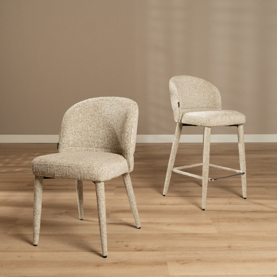 Stuhl Charlie Chenille taupe