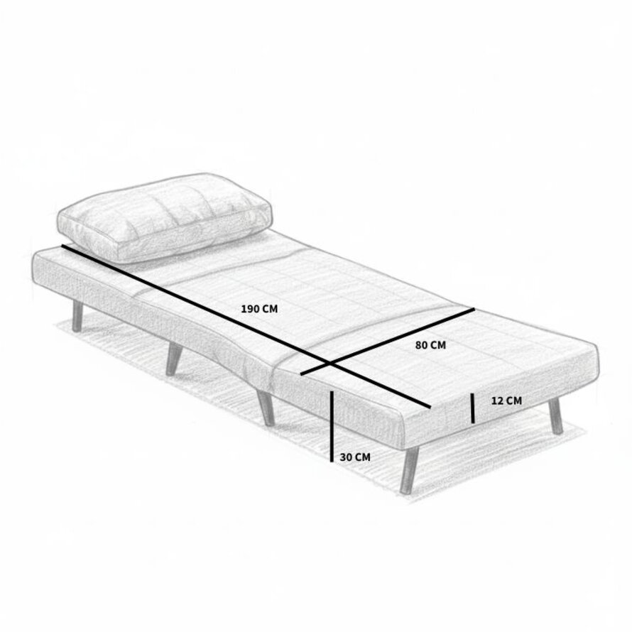 Schlafsessel Hanna Eco-Leder anthrazit