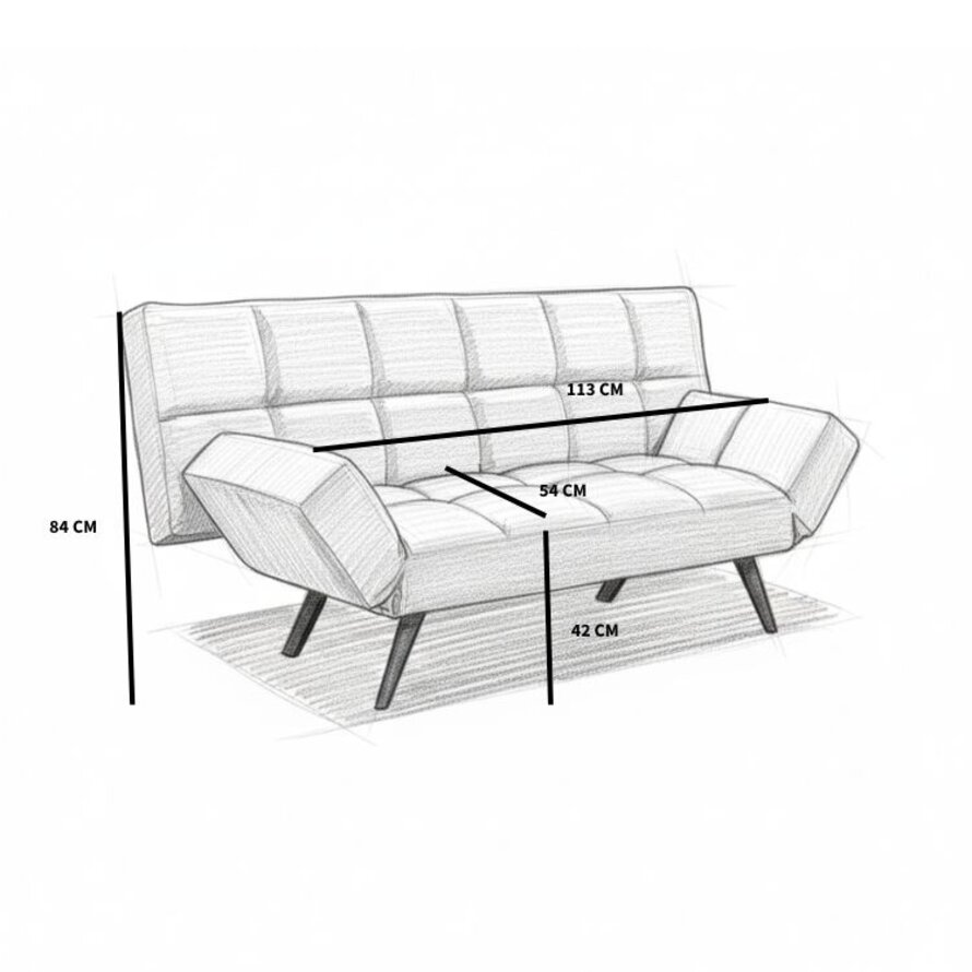 Schlafsofa 1,5-Sitzer  Timo Eco-Leder anthrazit
