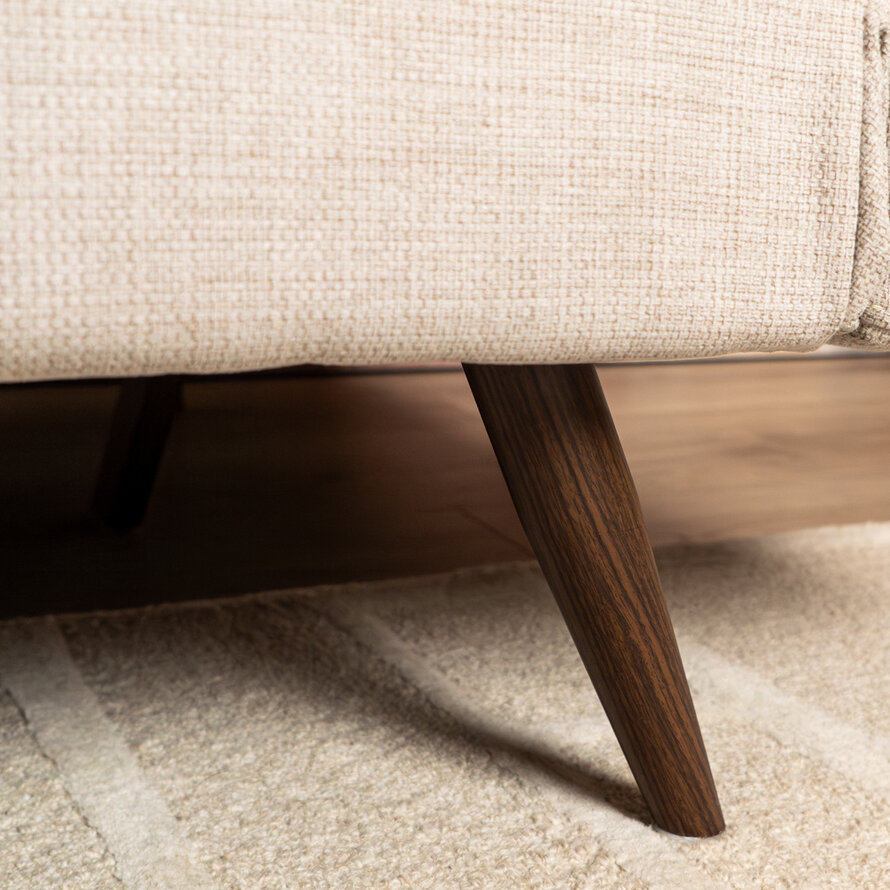 Schlafsofa 1,5-Sitzer Timo recycelter Stoff beige