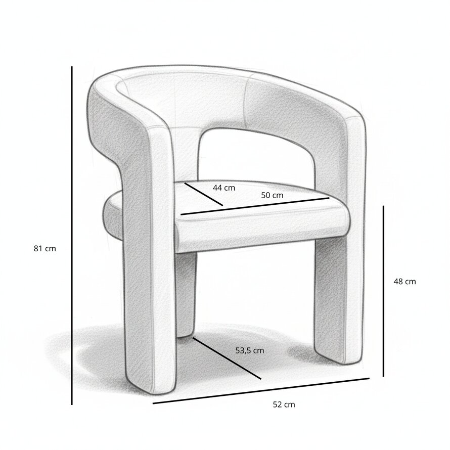 Stuhl Bibi Chenille terrakotta
