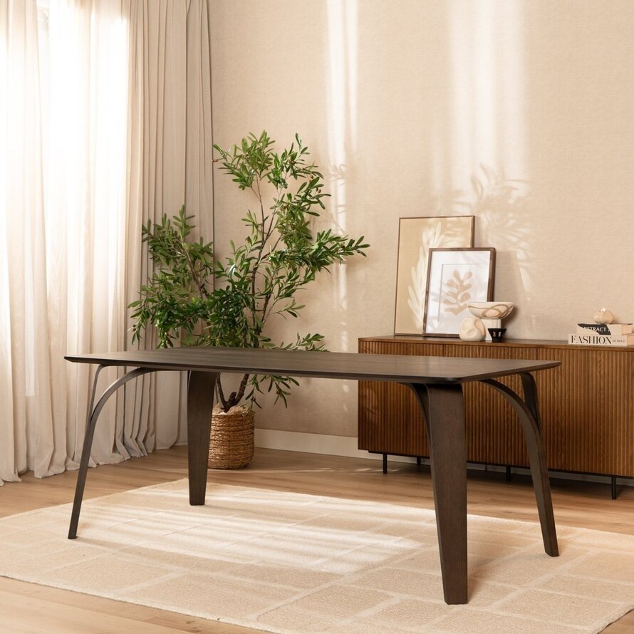 Esstisch Flint Eiche dunkel 180 x 90 cm