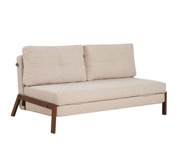 Bronx71 Schlafsofa 2-Sitzer Mikko recycelter Stoff beige