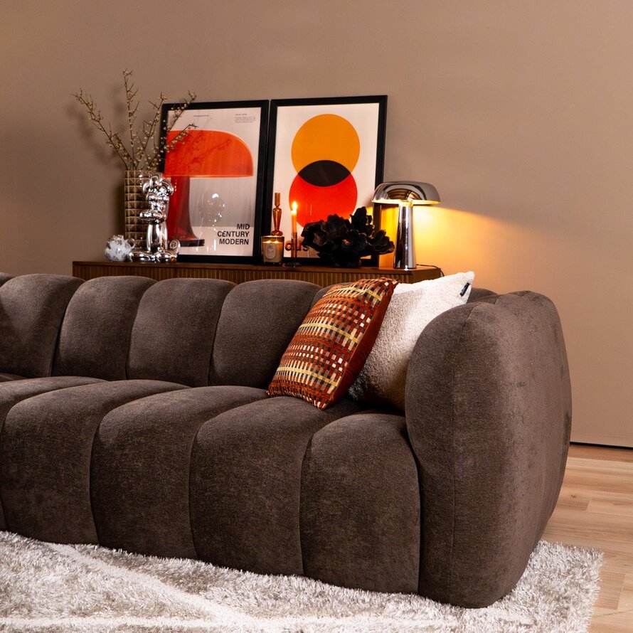 Ecksofa Luca Chenille braun links