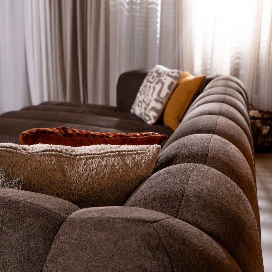 Ecksofa Luca Chenille braun links