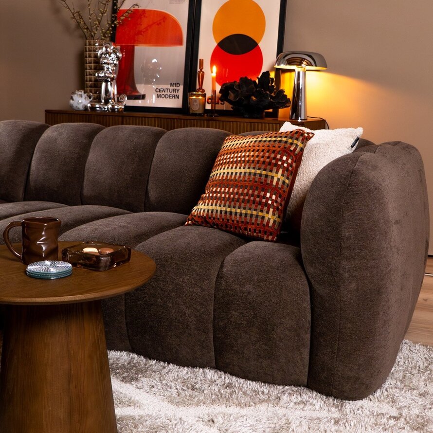 Ecksofa Luca Chenille braun links