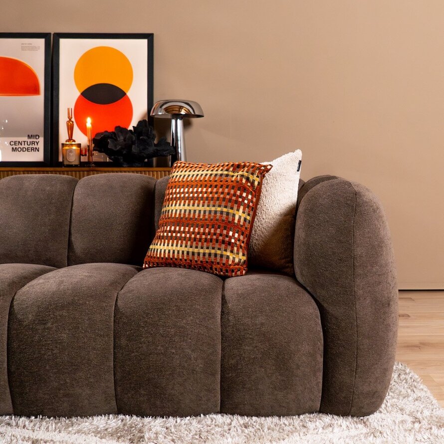 Ecksofa Luca Chenille braun links