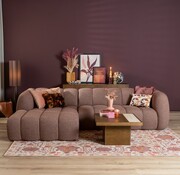 Bronx71 Ecksofa Luca Bouclé rot/rosa links