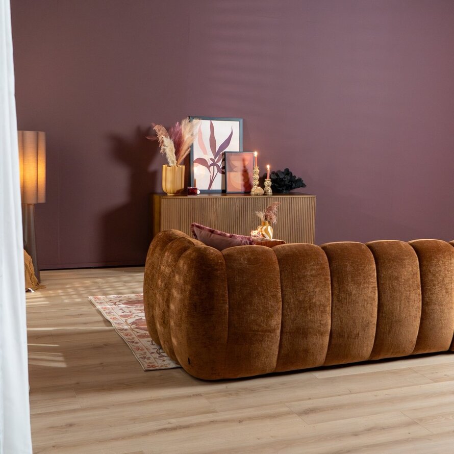 Ecksofa Luca Chenille kupfer links