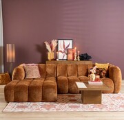 Bronx71 Ecksofa Luca Chenille kupfer links