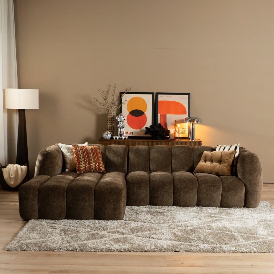 Ecksofa Luca Chenille mocha links