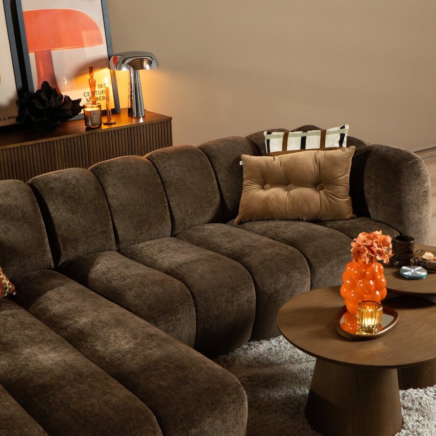 Ecksofa Luca Chenille mocha links