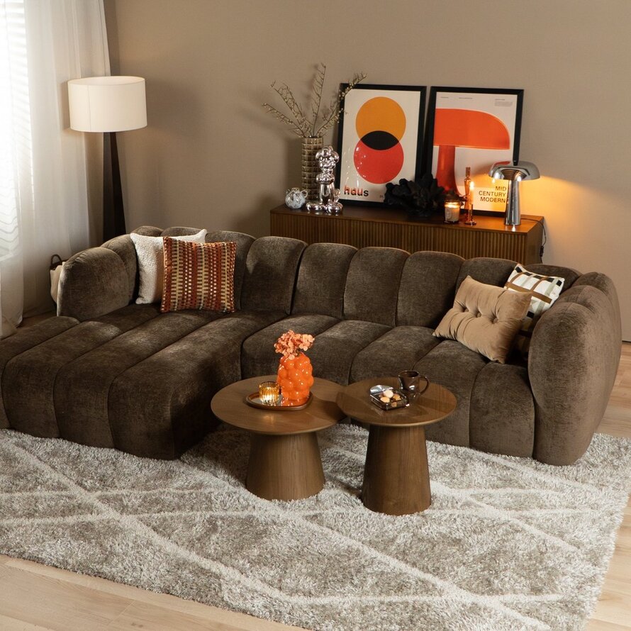 Ecksofa Luca Chenille mocha links