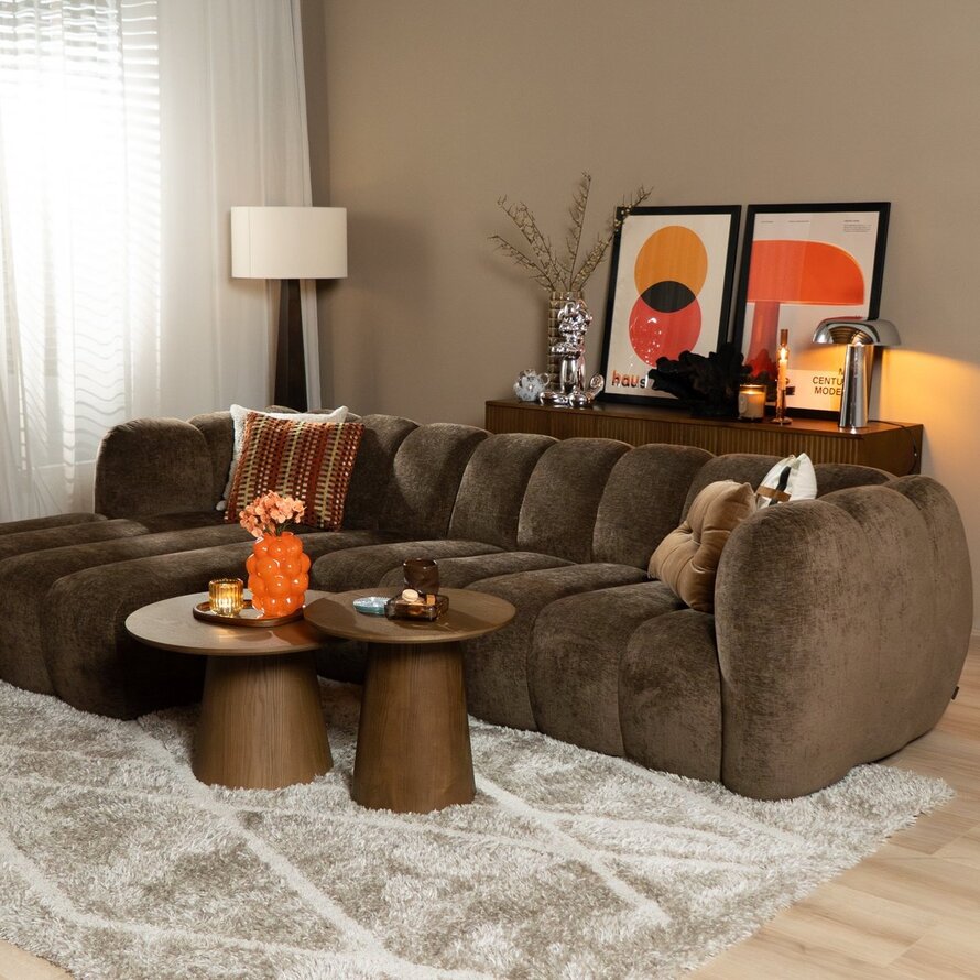 Ecksofa Luca Chenille mocha links