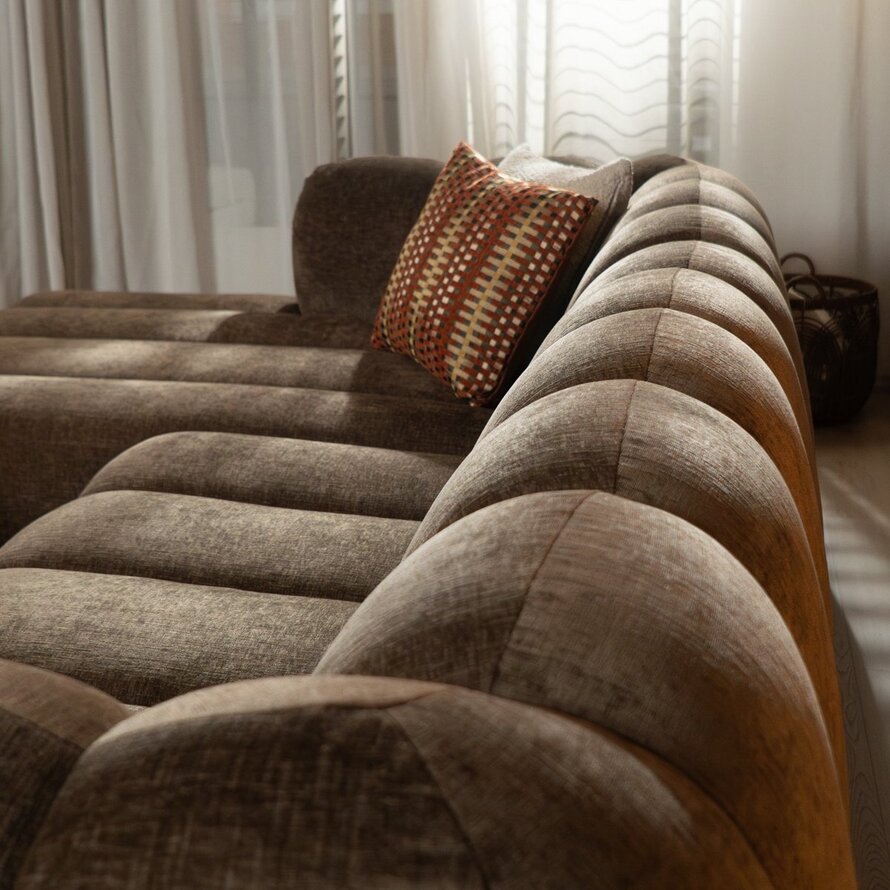 Ecksofa Luca Chenille mocha links