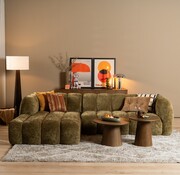 Bronx71 Ecksofa Luca Chenille olive grün links