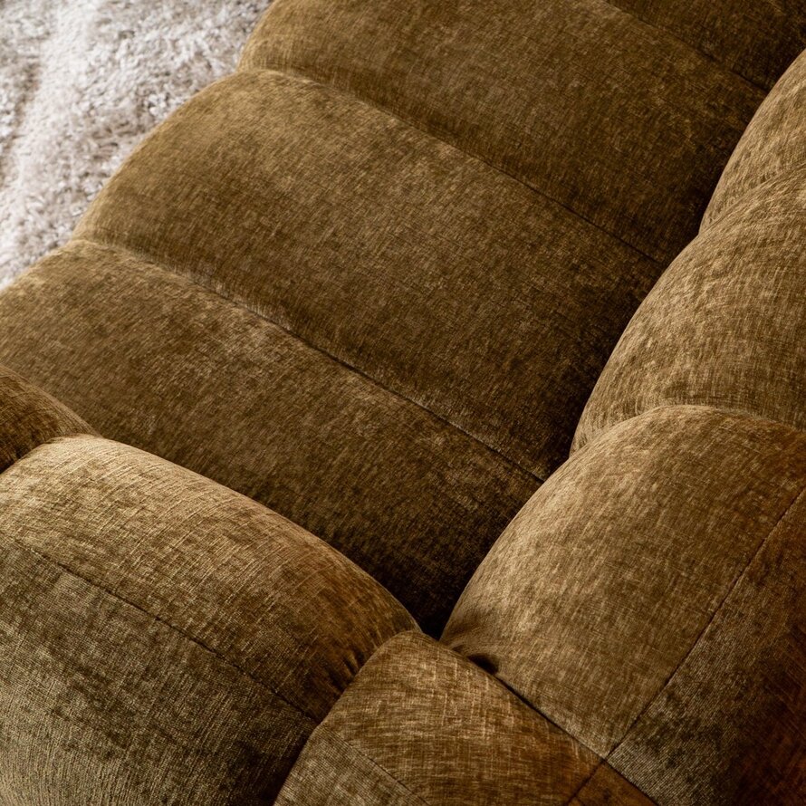 Ecksofa Luca Chenille olive grün links