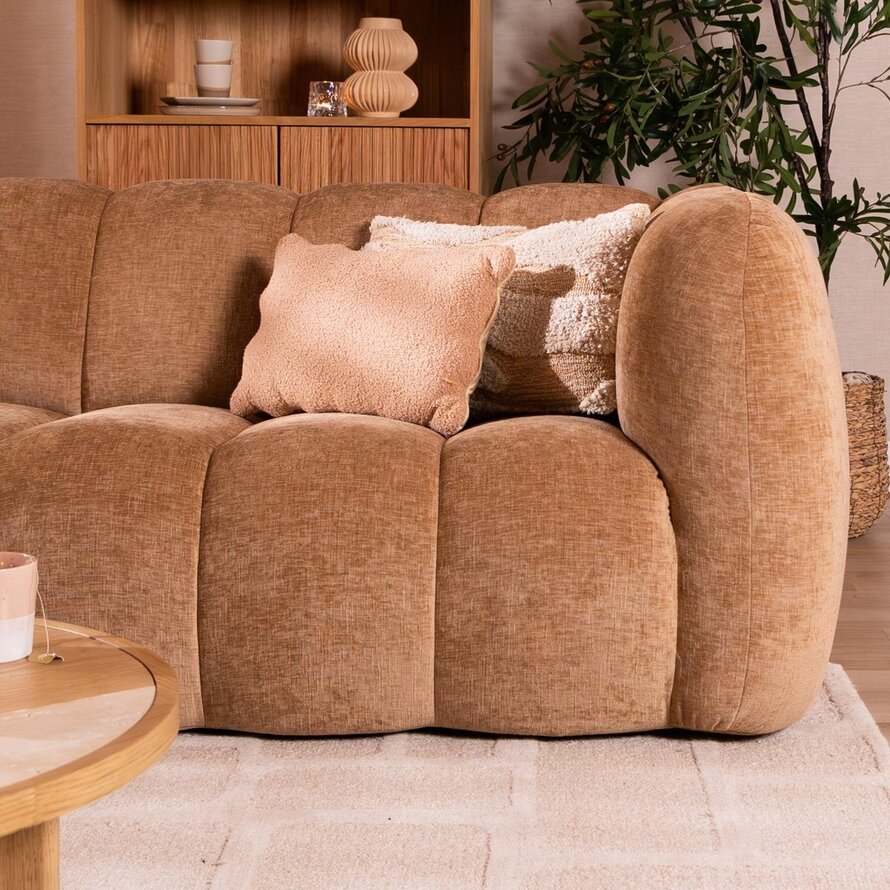 Ecksofa Luca Chenille peach links
