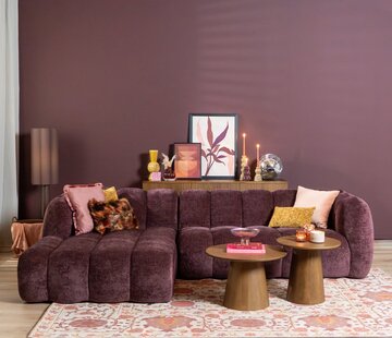 Bronx71 Ecksofa Luca Chenille lila links