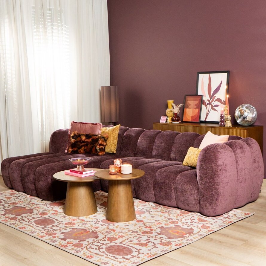Ecksofa Luca Chenille lila links