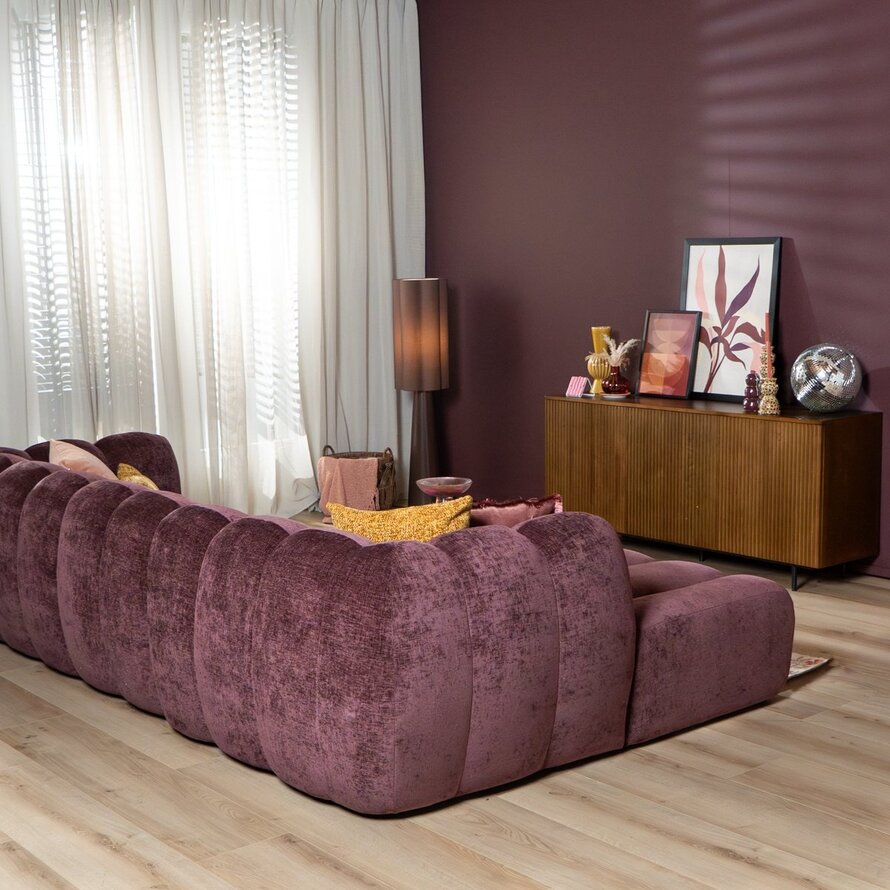 Ecksofa Luca Chenille lila links