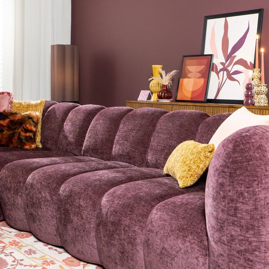 Ecksofa Luca Chenille lila links