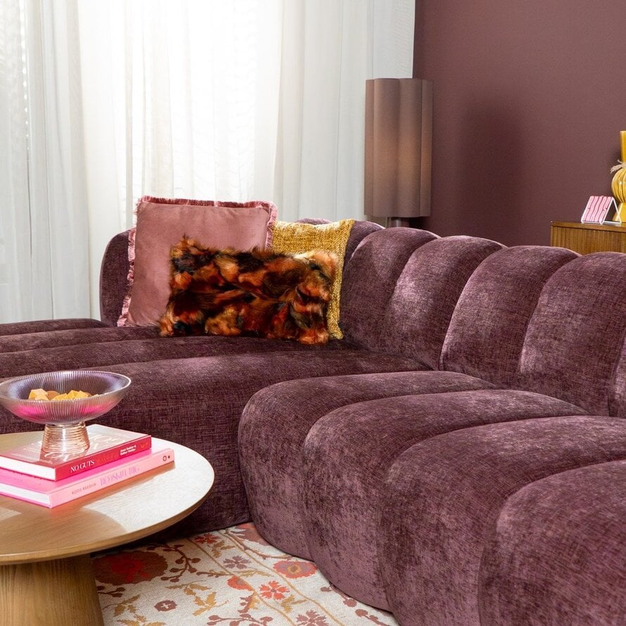 Ecksofa Luca Chenille lila links