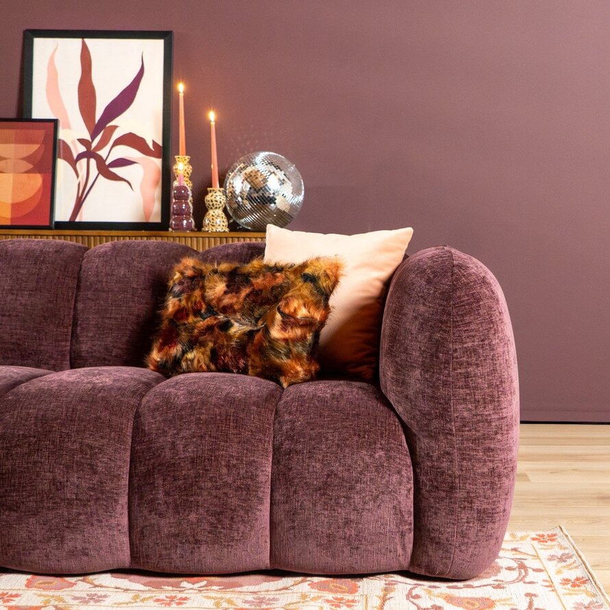 Ecksofa Luca Chenille lila links
