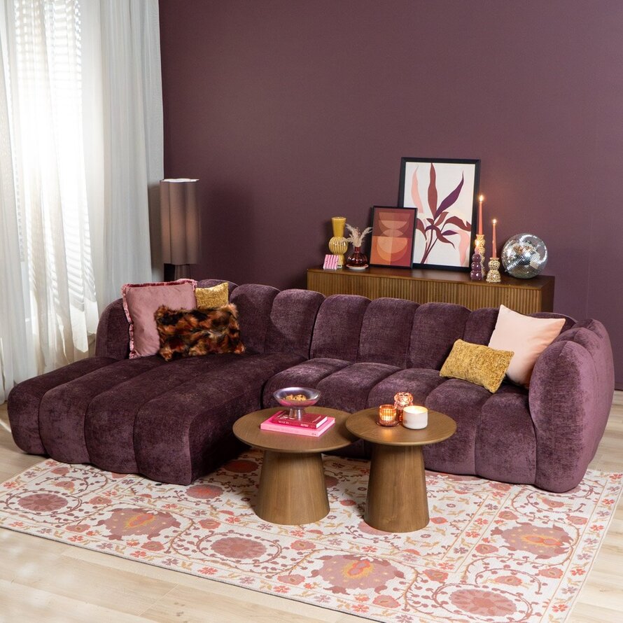Ecksofa Luca Chenille lila links