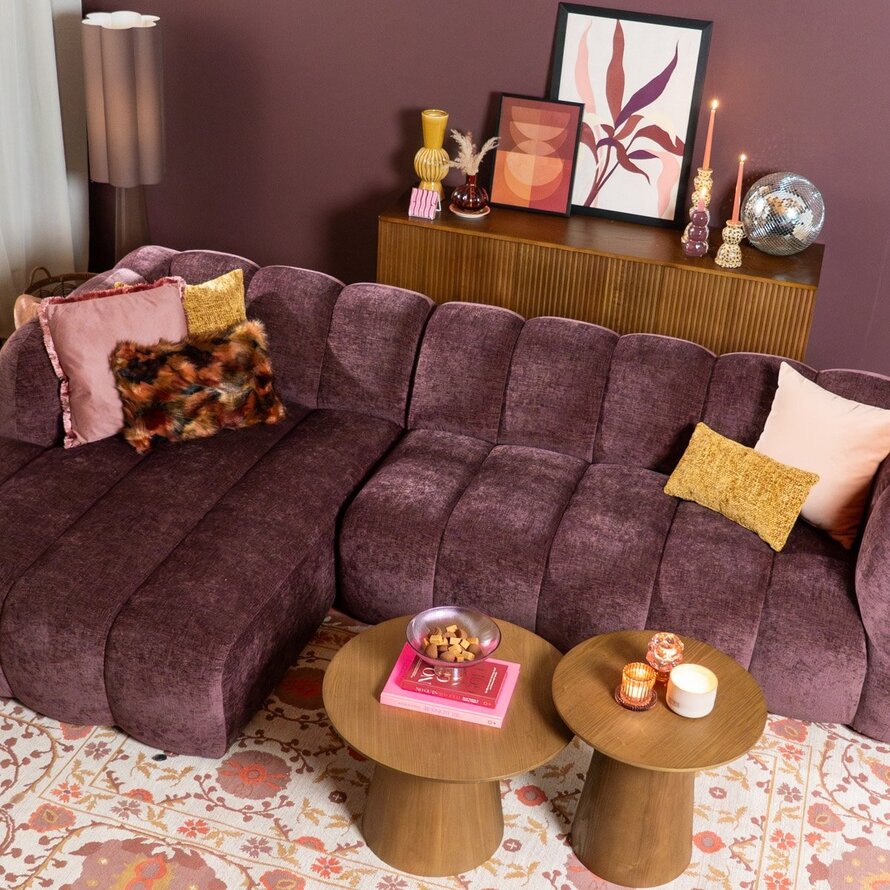 Ecksofa Luca Chenille lila links