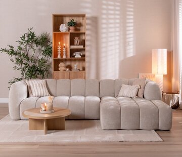 Bronx71 Ecksofa Luca Chenille sand rechts