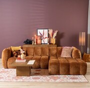 Bronx71 Ecksofa Luca Chenille kupfer rechts