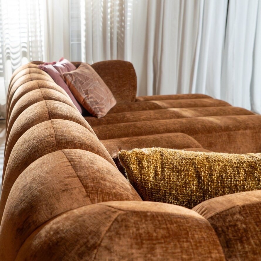 Ecksofa Luca Chenille kupfer rechts