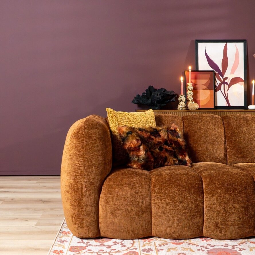 Ecksofa Luca Chenille kupfer rechts