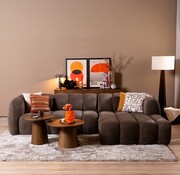 Bronx71 Ecksofa Luca Chenille braun rechts